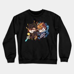 Chibi Zhongli & Childe Crewneck Sweatshirt